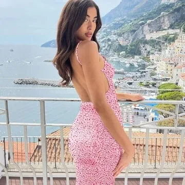 KMBANGI Backless Floral Maxi Dress for Stylish Occasions