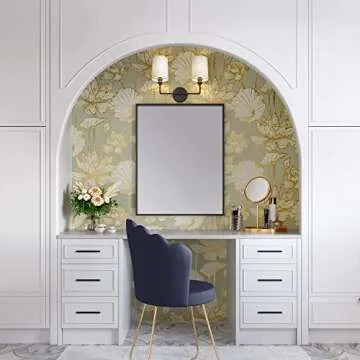 Shop Signature Hardware Poplin 2 Light Vanity Light in Gold