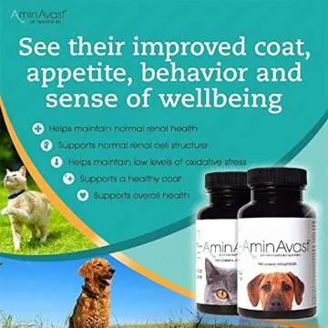 AminAvast Dog Kidney Supplement - Supports Natural Kidney Function - Promotes Health & Vitality of A...