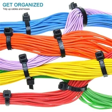 Heavy Duty HMROPE Zip Ties - 100 Pack, 50 lbs Strength
