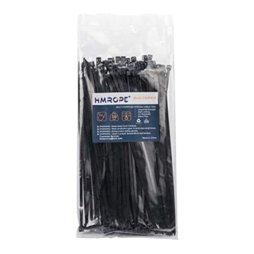 Heavy Duty HMROPE Zip Ties - 100 Pack, 50 lbs Strength