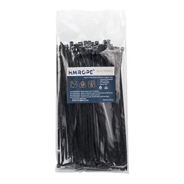 Heavy Duty HMROPE Zip Ties - 100 Pack, 50 lbs Strength