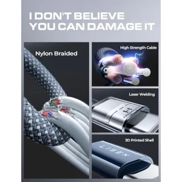 LISEN 240W USB C to USB C Fast Charging Cable