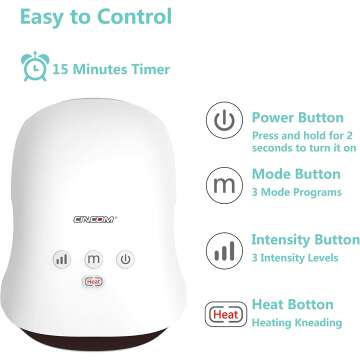 CINCOM Hand Massager for Pain Relief and Relaxation