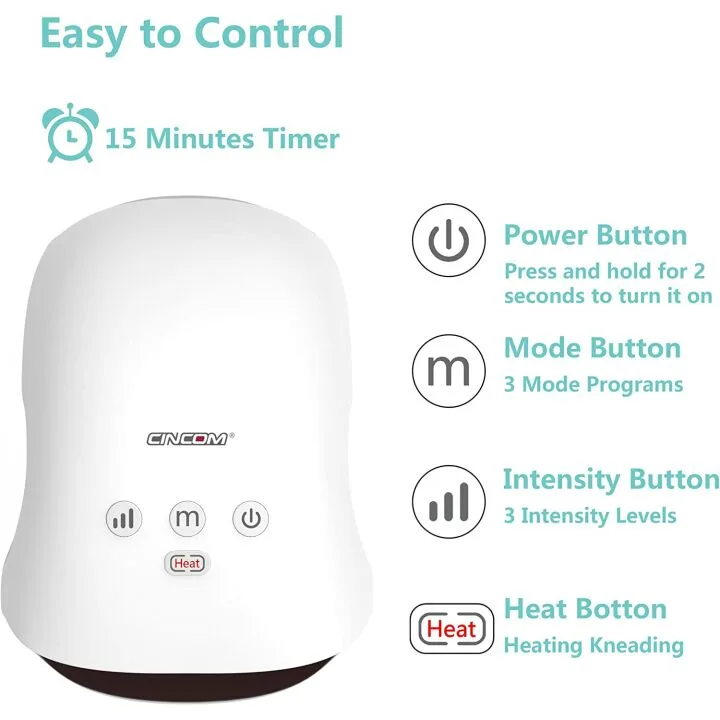 CINCOM Hand Massager for Pain Relief and Relaxation