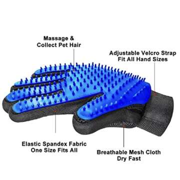 Catli New Upgraded Roller Pet Hair Lint Remover Roller Cat Pet Hair Grooming Gloves Dog & Cat Fur Re...