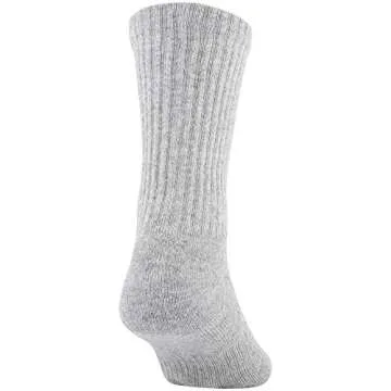 Gildan Men's Active Cotton Crew Socks, 10-Pairs, Grey Heather, Shoe Size: 6-12