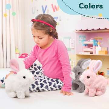 Oeofuzep Hopping Bunny Toy - Interactive Plush Gift for Kids