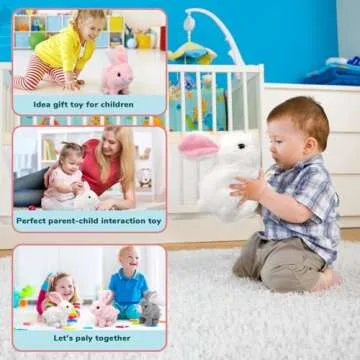 Oeofuzep Hopping Bunny Toy - Interactive Plush Gift for Kids