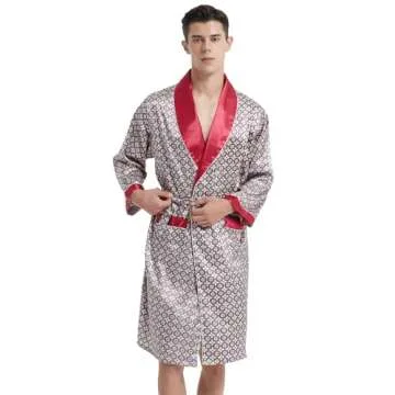 Luxurious Men’s Silk Robe and Shorts Set for Comfort