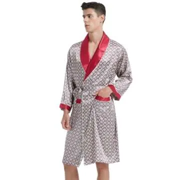 Luxurious Men’s Silk Robe and Shorts Set for Comfort