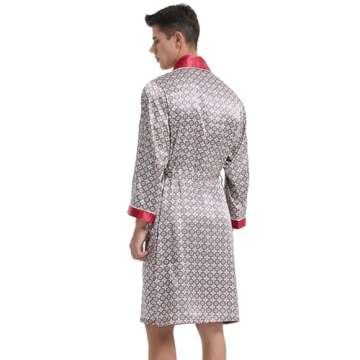 Luxurious Men’s Silk Robe and Shorts Set for Comfort