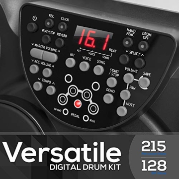 Pyle Digital Drum Kit with USB and Built-in Features
