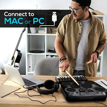 Pyle Digital Drum Kit with USB and Built-in Features