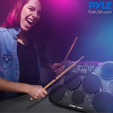 Pyle Digital Drum Kit with USB and Built-in Features