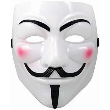 Miuion Guy Fawkes Mask -V for Vendetta， Anonymous Cosplay Party Mask for Halloween（3 Pack）