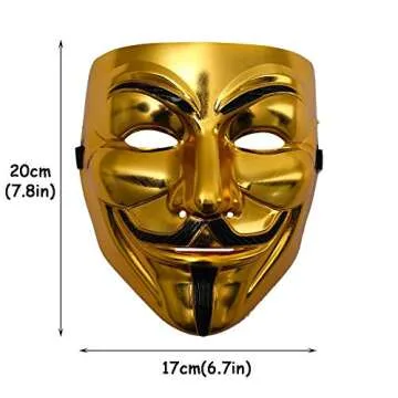Miuion Guy Fawkes Mask -V for Vendetta， Anonymous Cosplay Party Mask for Halloween（3 Pack）