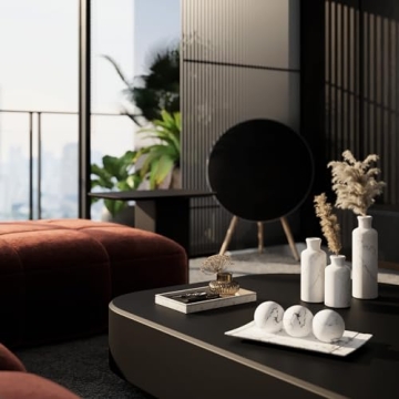 Elegant Marble Look White Decor Tray for Home