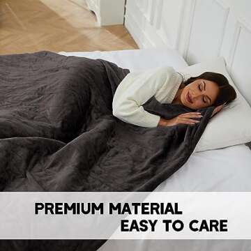 Heated Throw 50"x 60" Electric Blanket with Fast Heating 6 Temperature Levels & 4 Auto-Off Timers Silky and Soft Fabric Machine Washable- Slate Gray