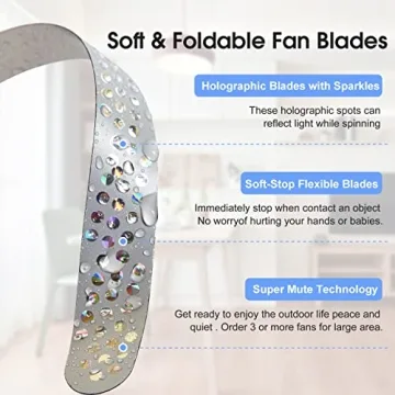 PATIOSIR Fly Fans for Food - Portable & Silent Safety Solutions