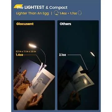 Glocusent Willow Book Light - Perfect for Bed Reading