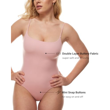 INLYRIC Women's Inbarely Sexy Square Neck Bodysuit