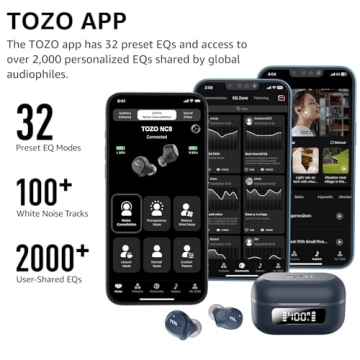 TOZO NC9 Wireless Earbuds with Active Noise Cancelling