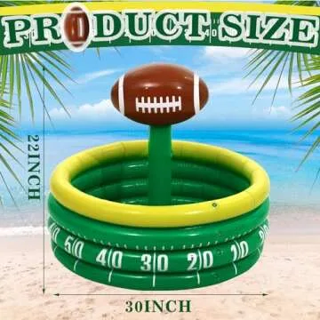 Bencailor Inflatable Cooler Inflatable Football Drink Cooler Football Toss Game Decoration Rugby Basketball Baseball Blow up PVC Sports Field Party Supply(Rugby)