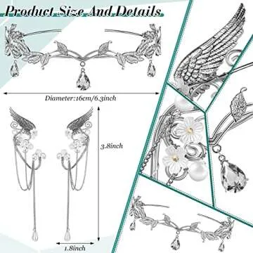 Haysandy 4 Pcs Women Elf Costume Renaissance Irish Dress Fairy Costume for Halloween Cosplay Party(Green, Black,X Small)