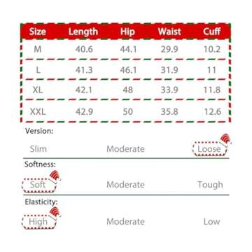 UNICOMIDEA Mens Christmas Pajama Pants M Xmas PJ Bottoms for Man Soft Elastic Waist Pant Funny Lounge Sleepwear Cute Santa Reindeer Pattern with Pockets Party Vacation Holiday