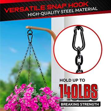 PAMAZY 8Pcs 2.36In Spring Snap Hooks, Carabiner Clip, Heavy Duty Rope Connector, Quick Link Carabine...