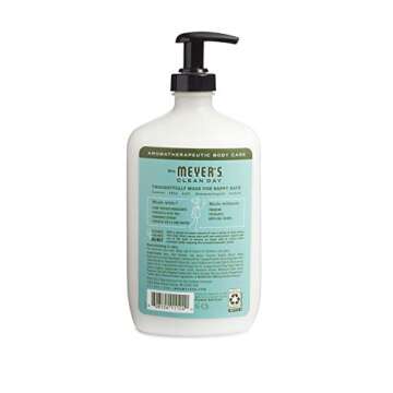 MRS. MEYER'S CLEAN DAY Body Lotion for Dry Skin, Non-Greasy Moisturizer Made with Essential Oils, Basil, 15.5 oz