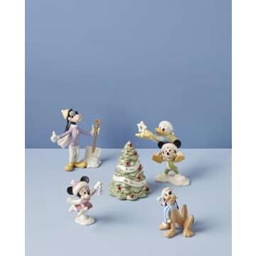 Lenox Disney Winter Fun 5-Piece Figurine Set for Christmas