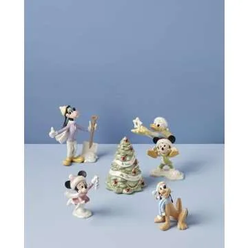 Lenox Disney Winter Fun 5-Piece Figurine Set for Christmas