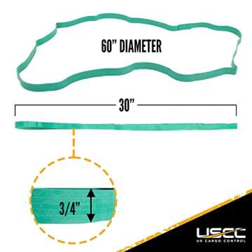 US Cargo Control Large Rubber Moving Bands - 12 Pack of Extra Strength 30 Inch Rubber Bands for Movi...