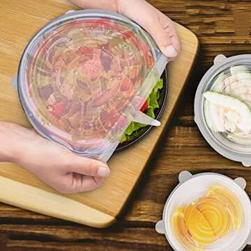 Reusable Silicone Stretch Lids for Eco-Friendly Food Storage