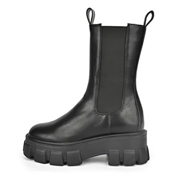 Women's Chunky Sole Chelsea Boots Stylish Comfortable Ankle Boots