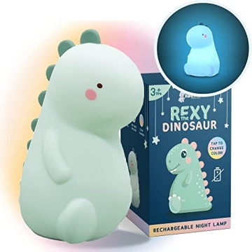 REXY Dinosaur Night Light for Boys & Girls - Dinosaur Room Decor for Boys Night Light Baby Night Lig...