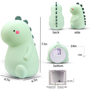 REXY Dinosaur Night Light - Rechargeable Kids Lamp