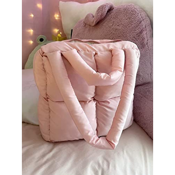 Puffer Tote Bag Chic Quilted Design Lightweight Stylish Handbag