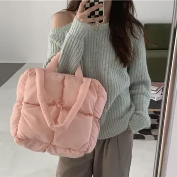 Puffer Tote Bag Chic Quilted Design Lightweight Stylish Handbag
