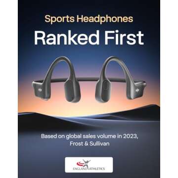 SHOKZ OpenRun with USB-C Charging - Open-Ear Bluetooth Bone Conduction Sport Headphones - Sweat Resi...