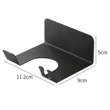 WISELADY Hair Dryer Holder, Wall Mounted Organizer