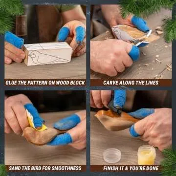 BeaverCraft DIY Comfort Bird Wood Carving Kit for Beginners