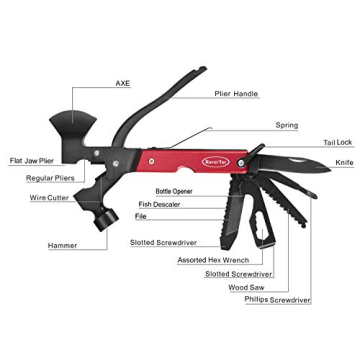 RoverTac 14-in-1 Multitool Camping Axe - Best Outdoor Gear