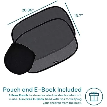 Enovoe Baby Car Window Shades - UV Protection & Cling