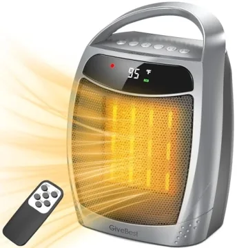 GiveBest Space Heater for Indoor Use, 1500W Portable Heater with Remote, 12H Timer, Eco Mode and Fan...