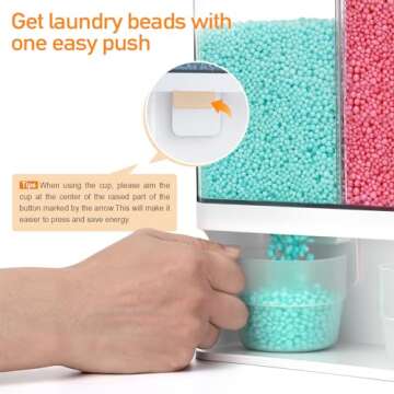 Conworld Laundry Detergent Dispenser, Laundry Beads Dispenser, 105 Oz Wall-Mounted Scent Booster Bea...
