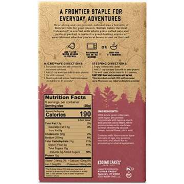 Kodiak Cakes Strawberries & Cream Protein-Packed Oatmeal Packets, Box of 6 Instant Oatmeal Packets, NON GMO, 12 Grams of Protein, Kosher Dairy
