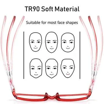 QISEOG Women’s Blue Light Blocking Reading Glasses 2-Pack